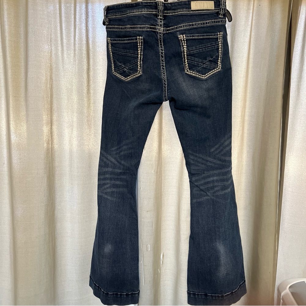 Rock & Roll Cowgirl Dark Blue Flare Jeans